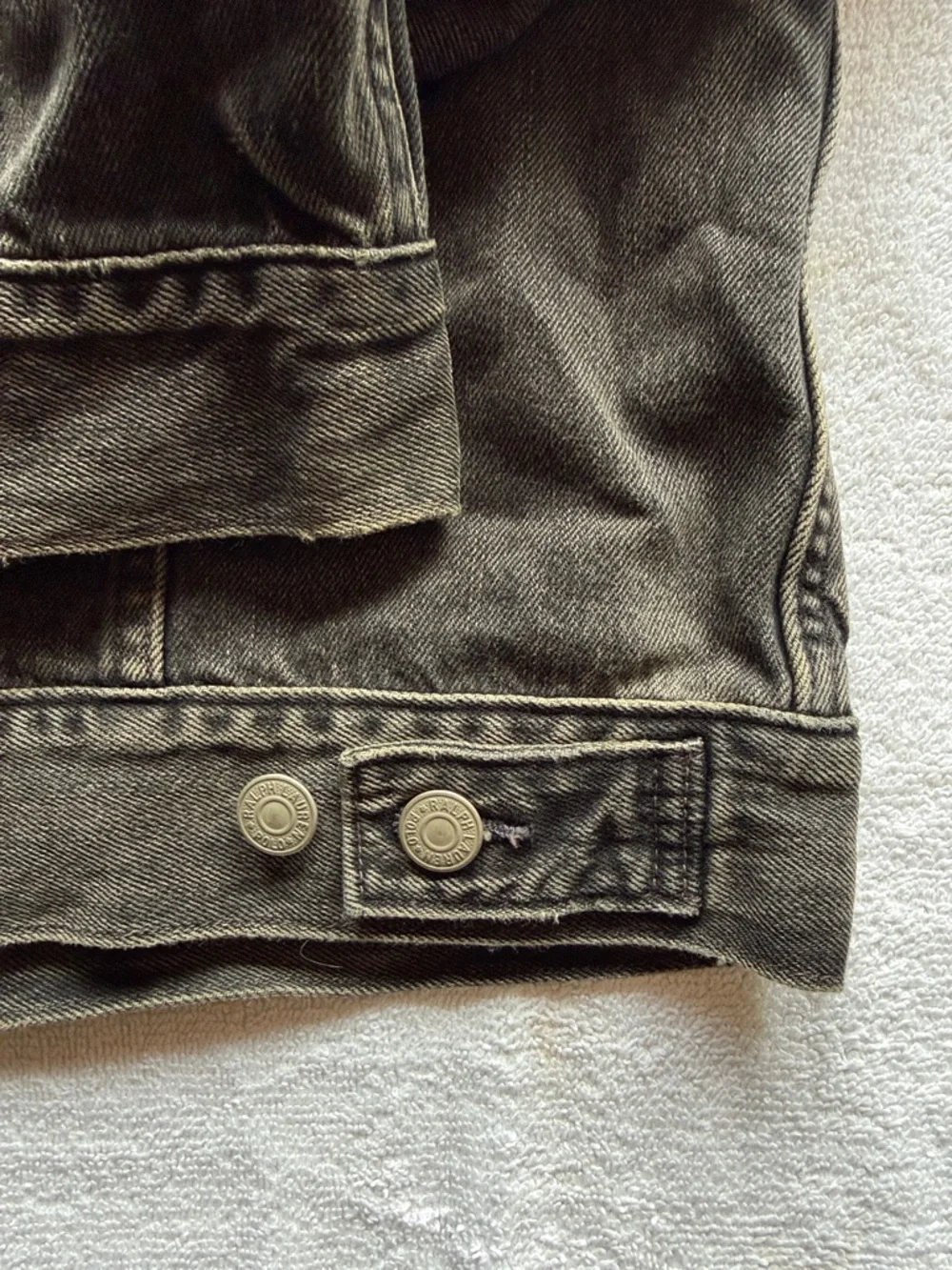 Polo Ralph Lauren RL Varsity Football Bulldog Denim Jacket L - Picture 5 of 16